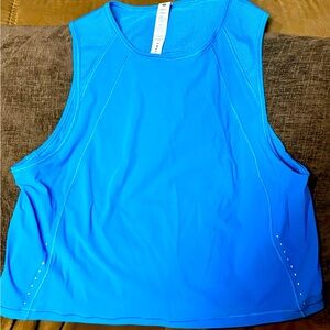 Lululemon Sculpt Cropped Tank Top Turquoise Tide size 6